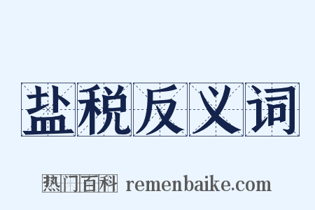 盐税反义词是什么意思的图片
